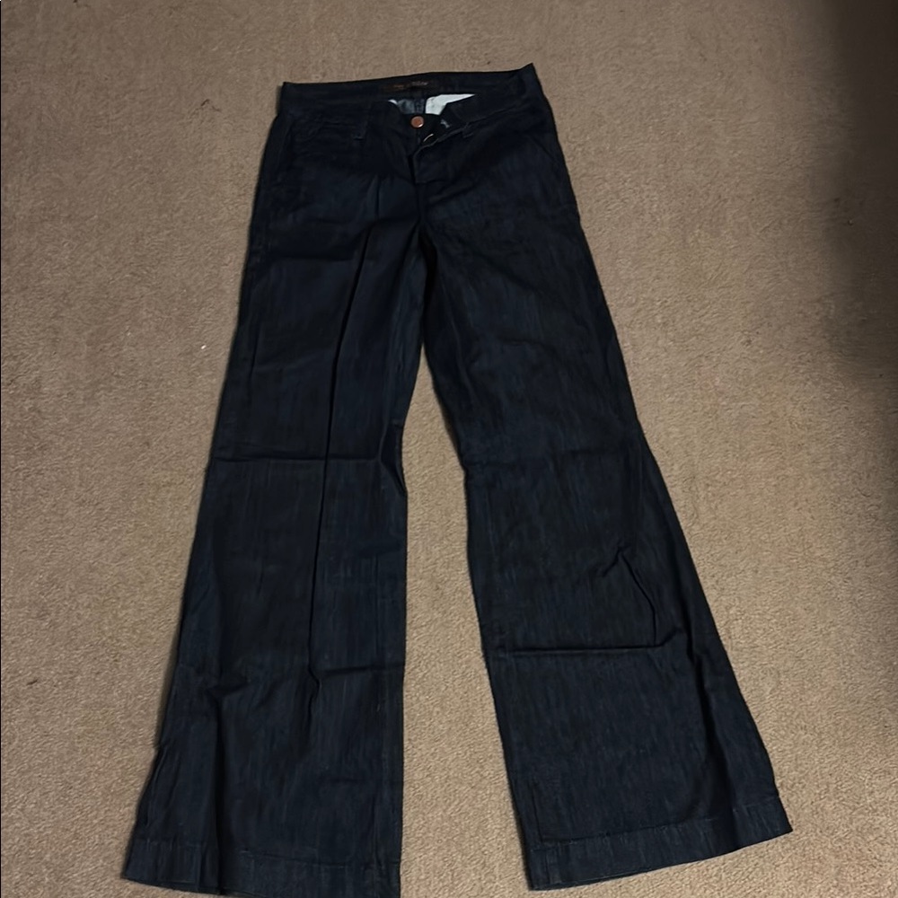 Dark Denim Wide-Leg Jeans